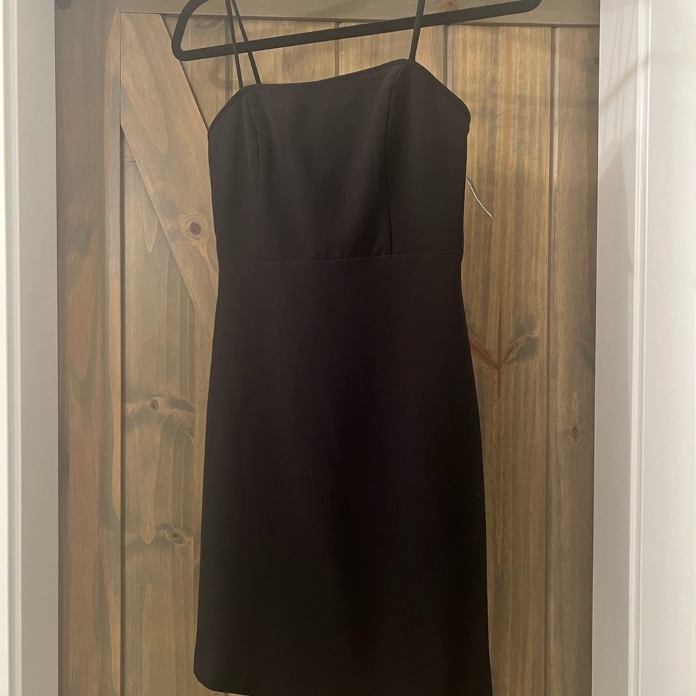 Simons Black Spaghetti Strap Mini Dress